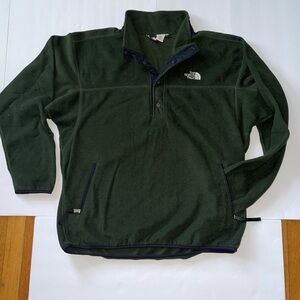 The North Face Men's Dark Green Fleece Polartec Pullover